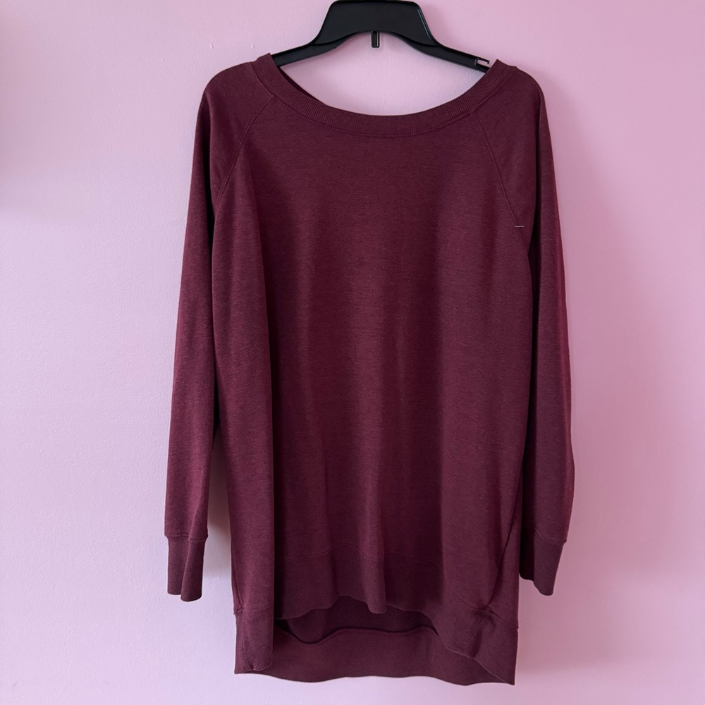 Old Navy Burgundy Long Sleeve Tunic Top